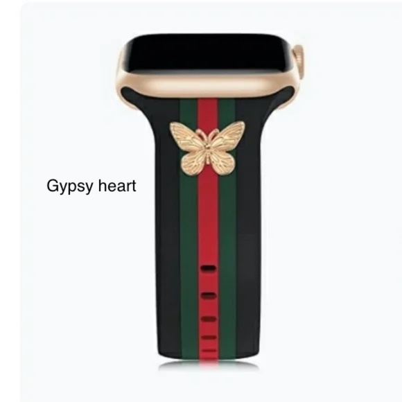 GG STYLE Apple Watch Band With Gold plated charm - Picture 1 of 3